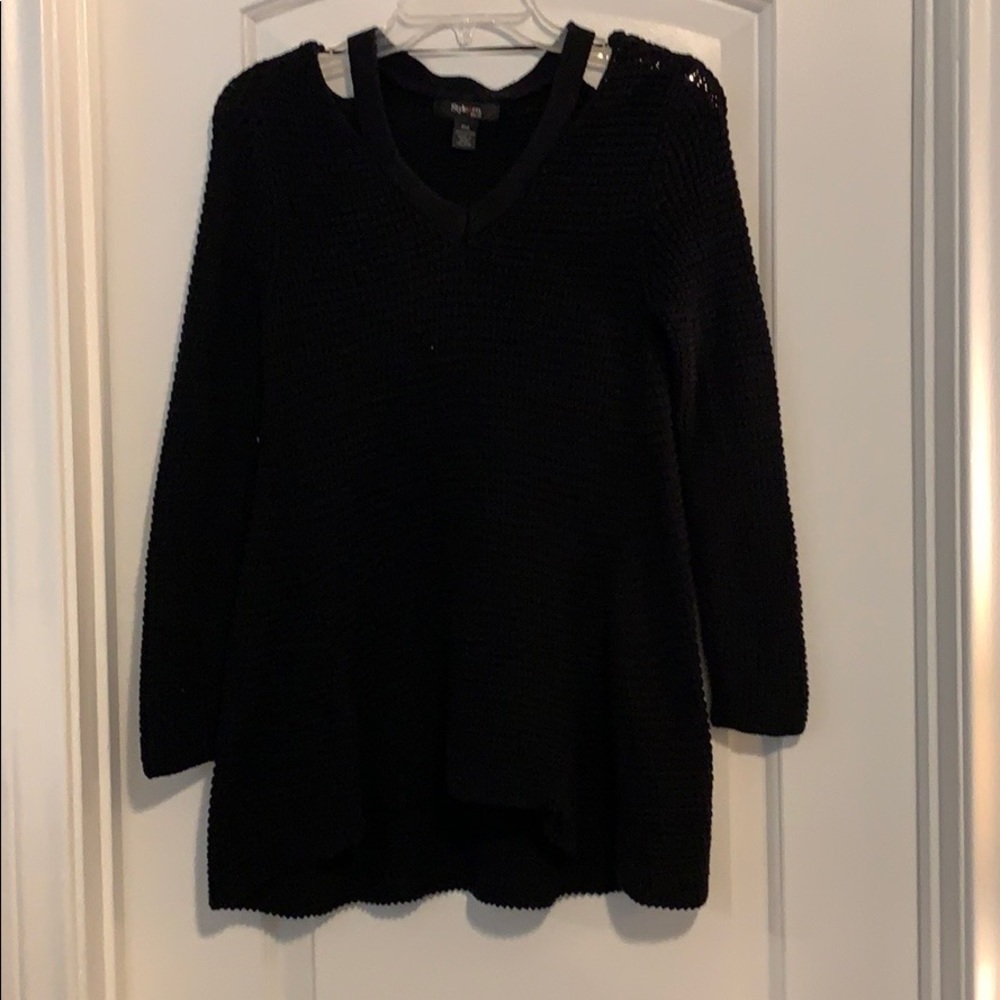 New York and Company Black Tunic Sweater